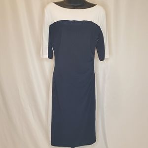 Black & White 1/2 sleeve Sheath dress